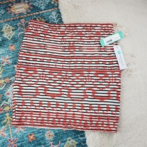 THML Red Printed Brandi Embroidered Skirt Small BNWT